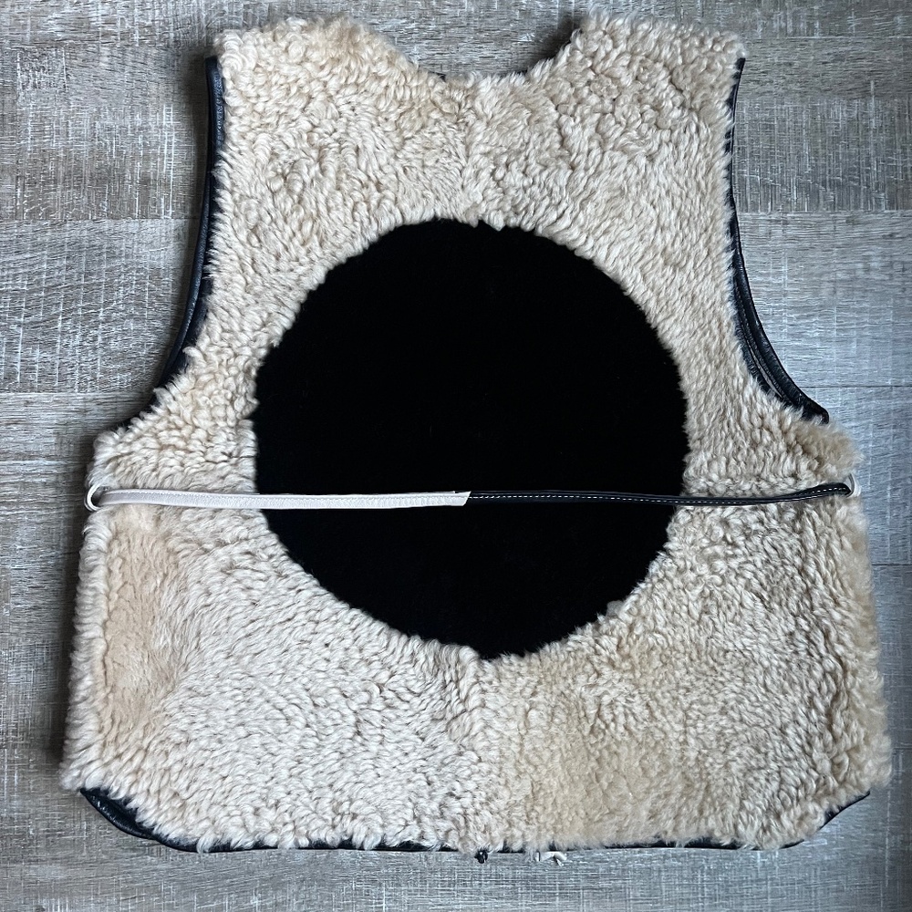 Milena Silvano Moon Vest Tan/Black O/S